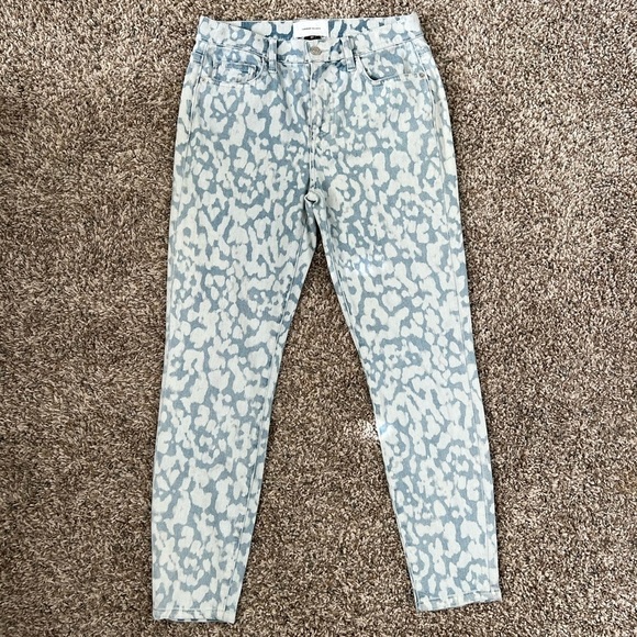 Current/Elliot The High Waist Stilleto Inky Leopard Jeans - Picture 2 of 5